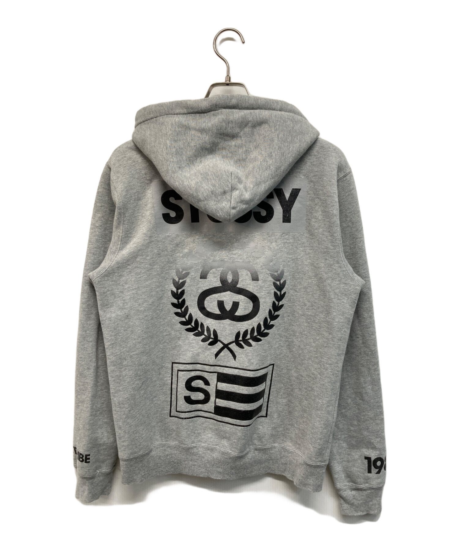 中古・古着通販】stussy (ステューシー) ジップパーカー グレー サイズ
