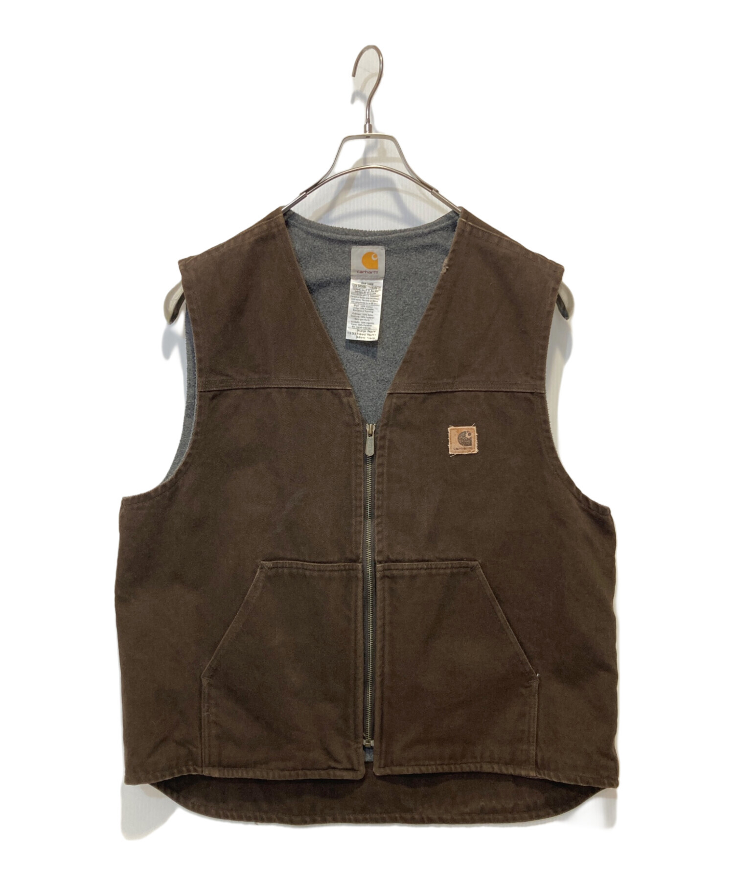 中古・古着通販】CarHartt (カーハート) ダックベスト ブラウン サイズ