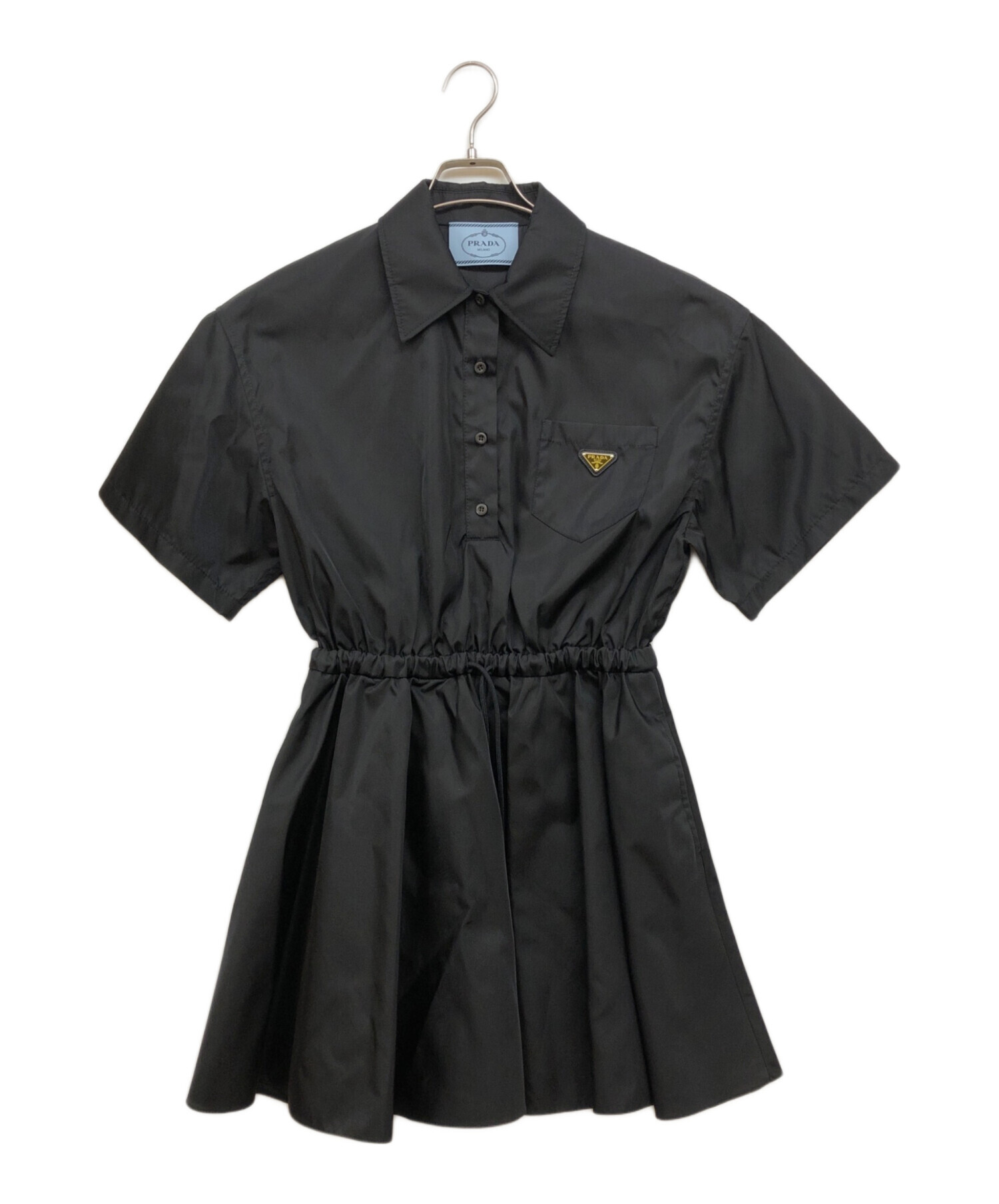 中古・古着通販】PRADA (プラダ) Re-Nylon 半袖ワンピース ブラック