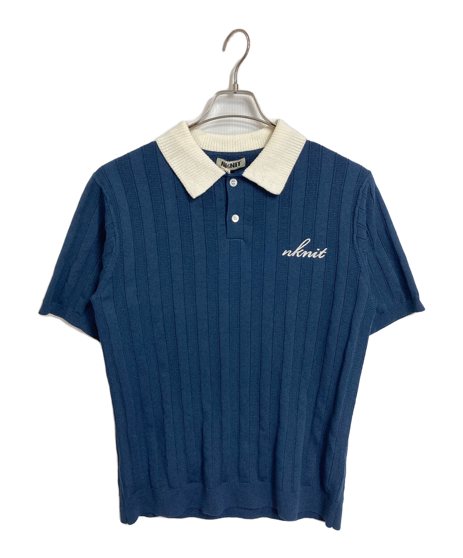 中古・古着通販】NKNIT (ンニット) mix gauge logo KNIT shirts