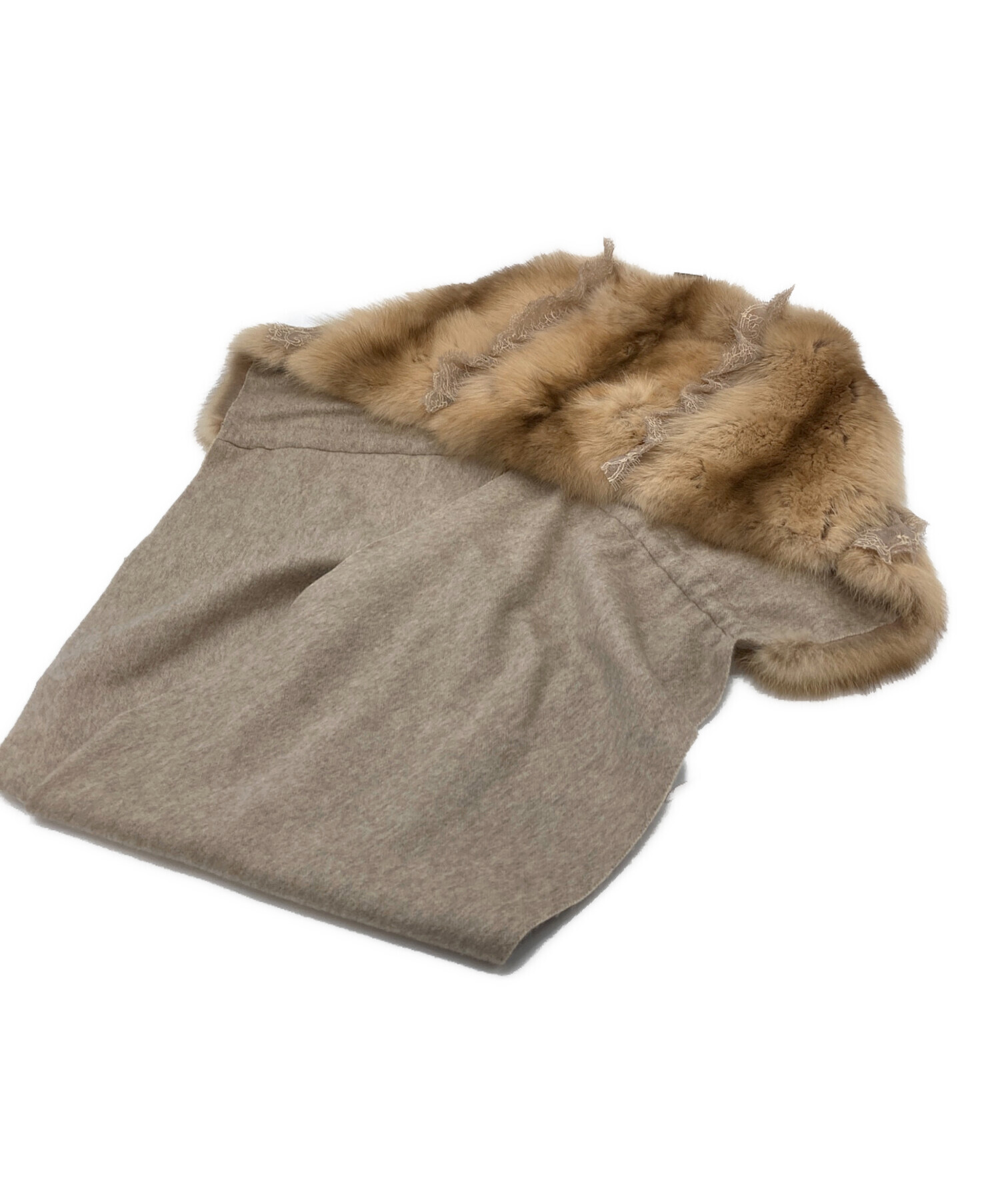 中古・古着通販】FENDI (フェンディ) カシミヤ×ミンクファーマフラー