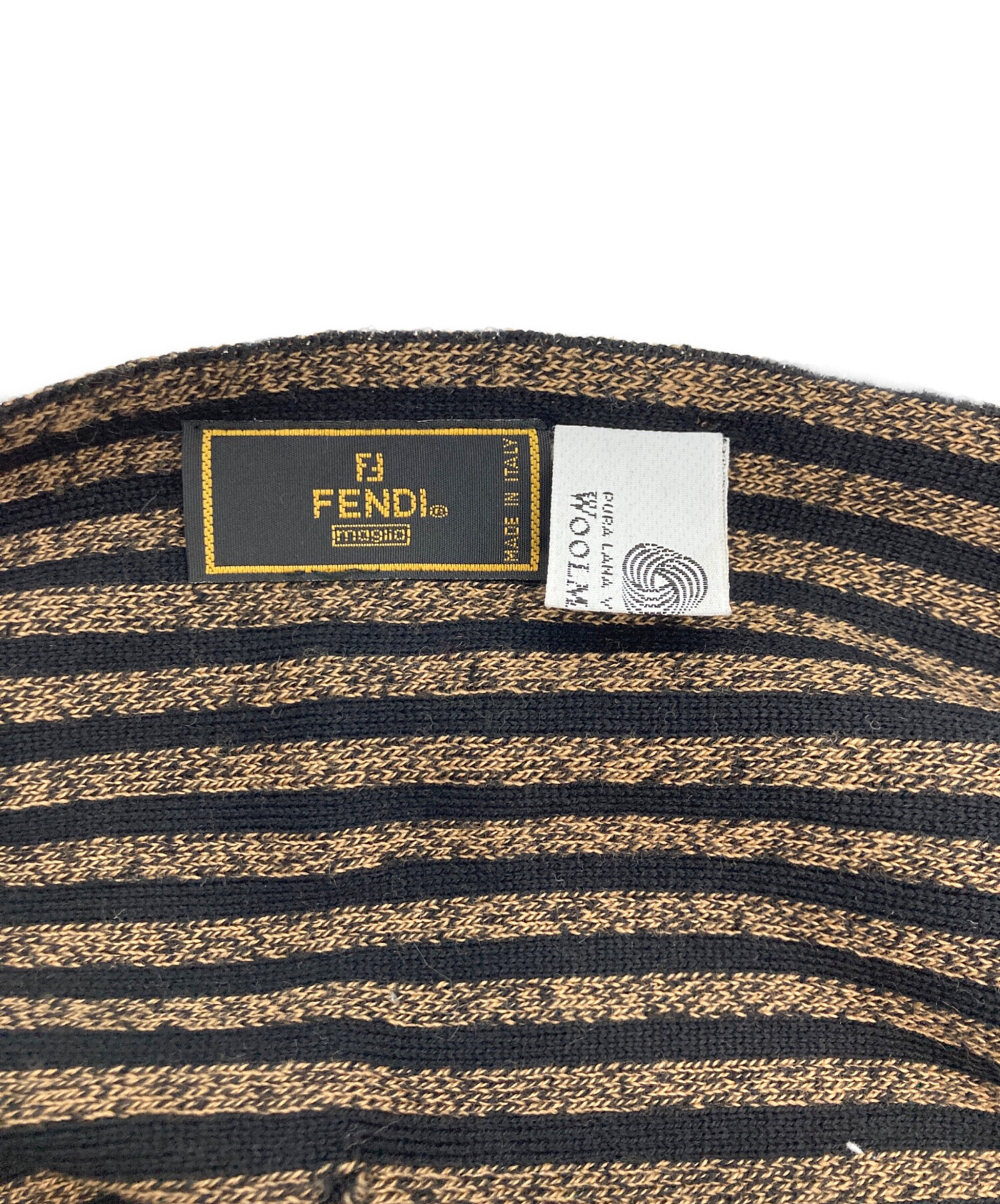 中古・古着通販】FENDI (フェンディ) ズッカ柄マフラー ブラウン