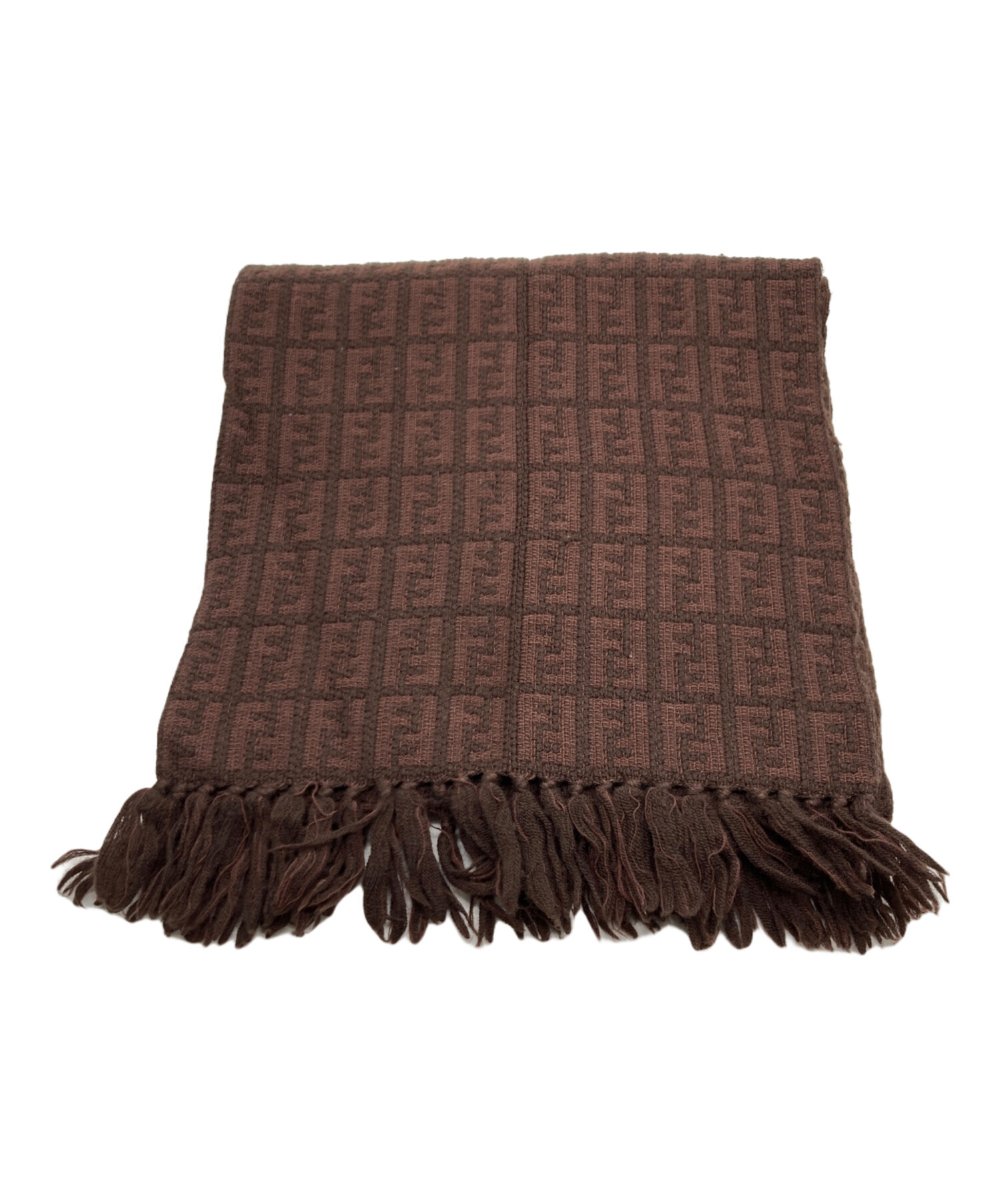 中古・古着通販】FENDI (フェンディ) ズッカ柄マフラー ブラウン