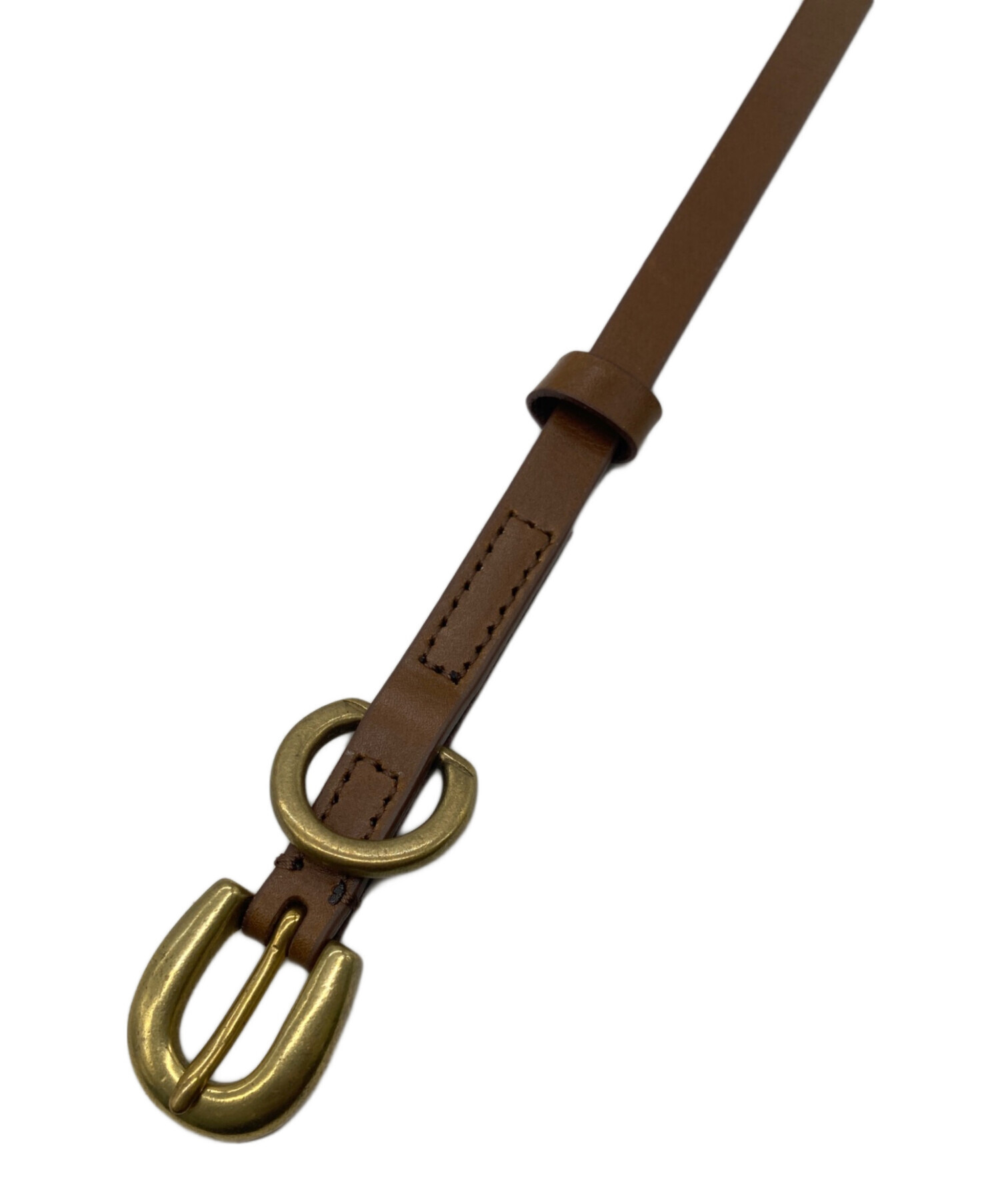 中古・古着通販】AURALEE (オーラリー) LEATHER NARROW BELT ブラウン