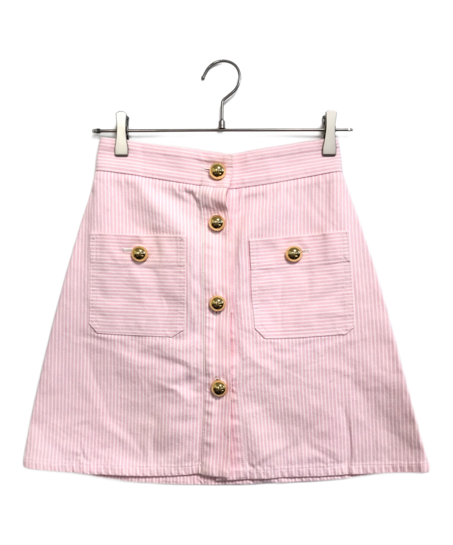 中古・古着通販】MIU MIU (ミュウミュウ) ストライプミニスカート