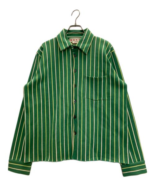 中古・古着通販】MARNI (マルニ) ストライプシャツ グリーン サイズ:48