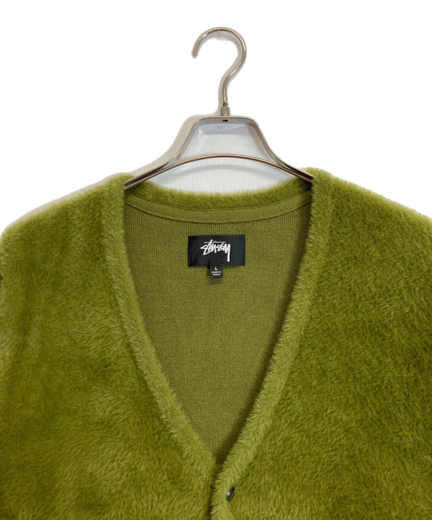 中古・古着通販】stussy (ステューシー) モヘアカーディガン グリーン