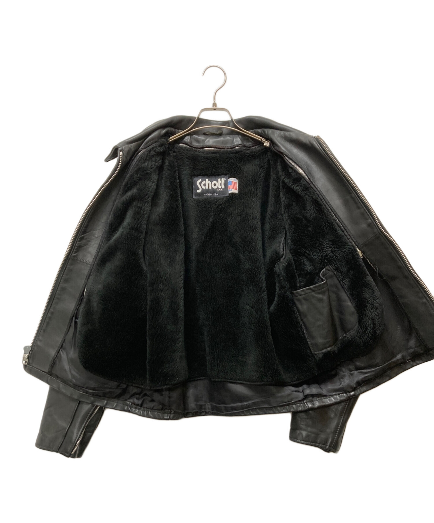中古・古着通販】Schott (ショット) ボアライナー付シングルライダース