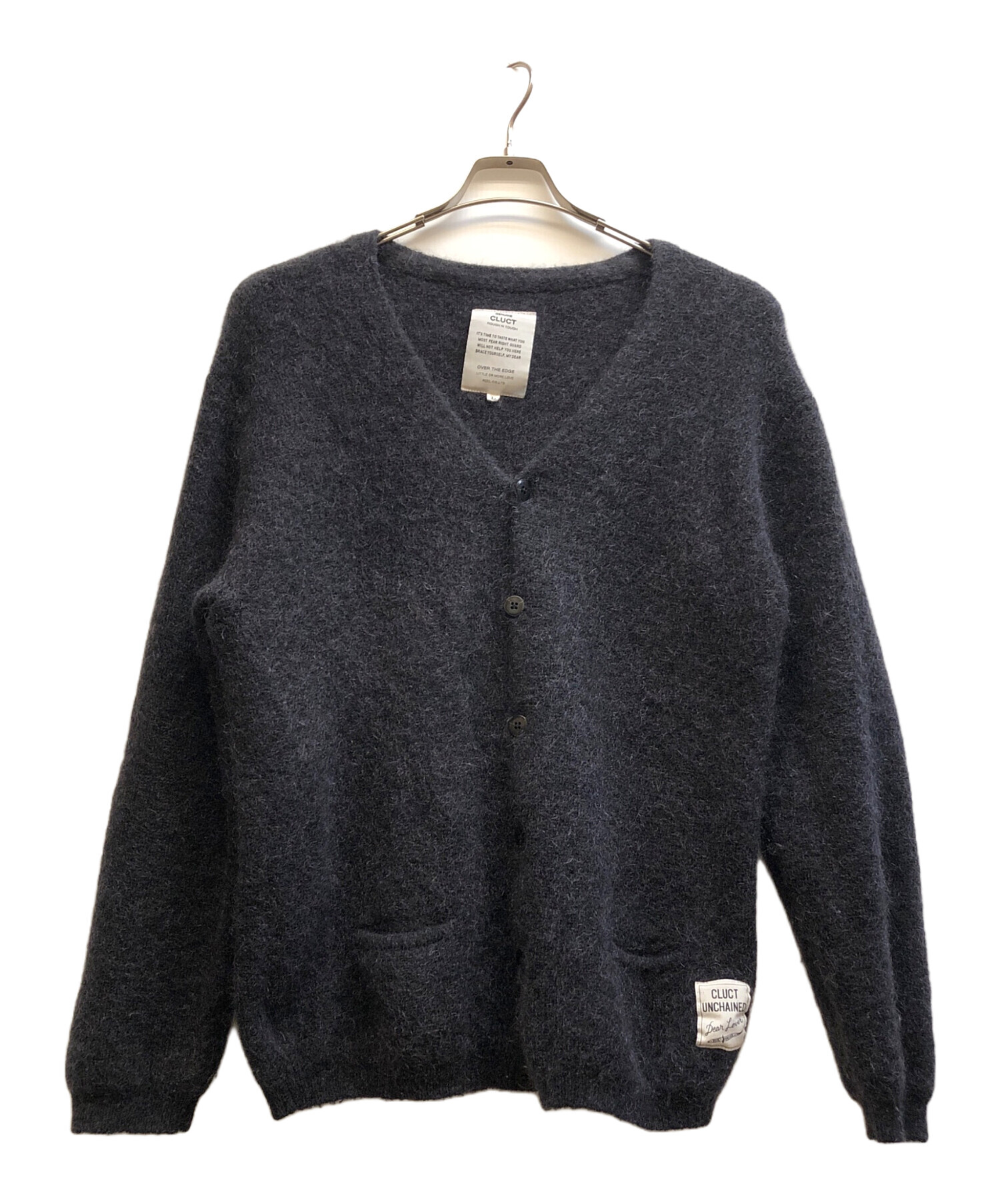 中古・古着通販】CLUCT (クラクト) モヘア混カーディガン ブラック