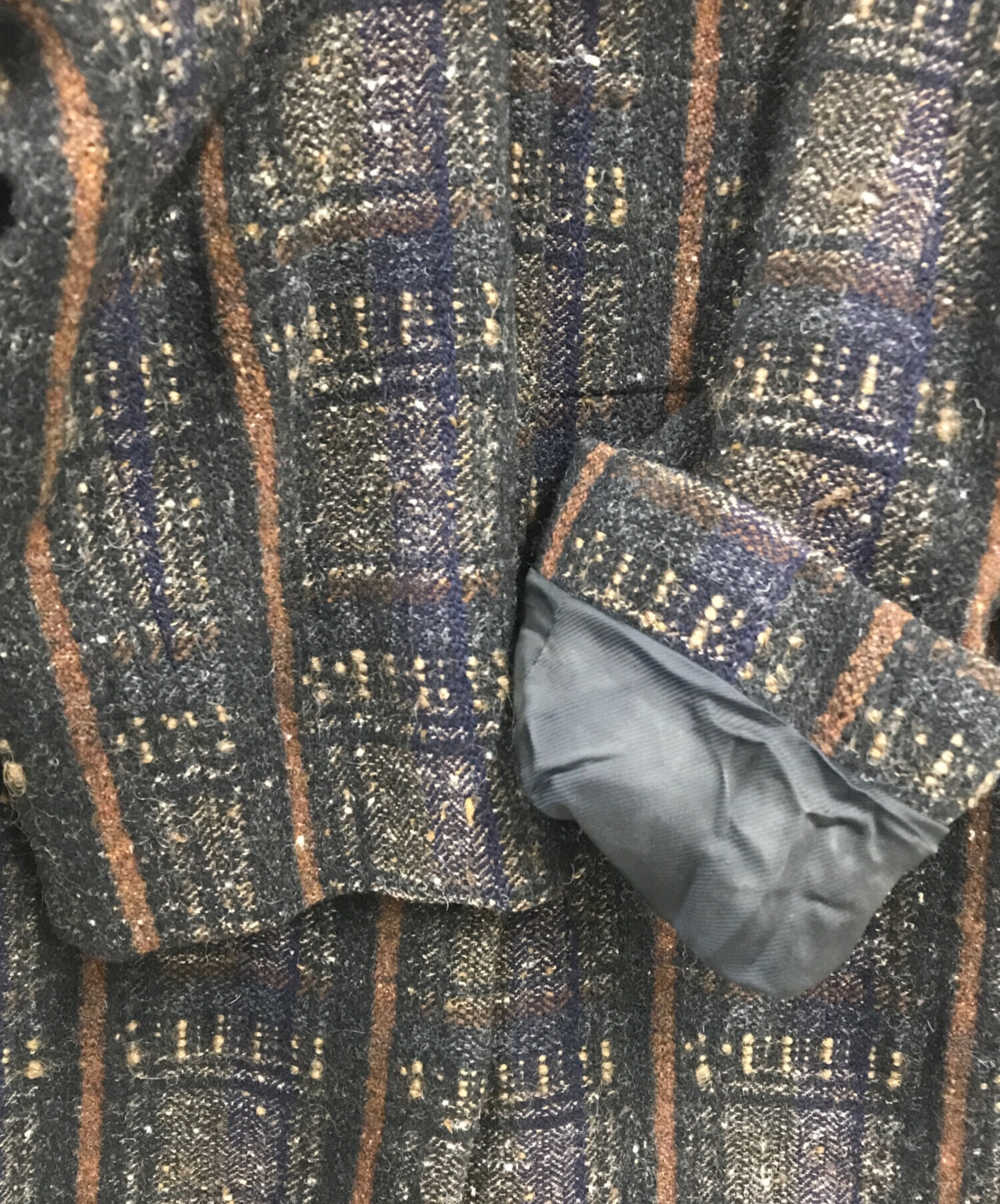 中古・古着通販】MARNI (マルニ) ツイードステンカラーコート ブラック