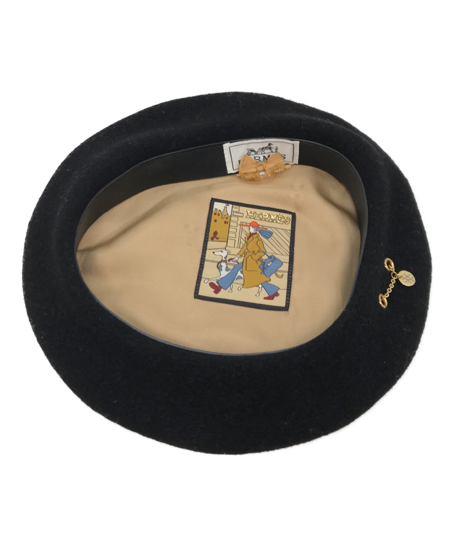 中古・古着通販】HERMES (エルメス) フェリシティベレー帽 ネイビー