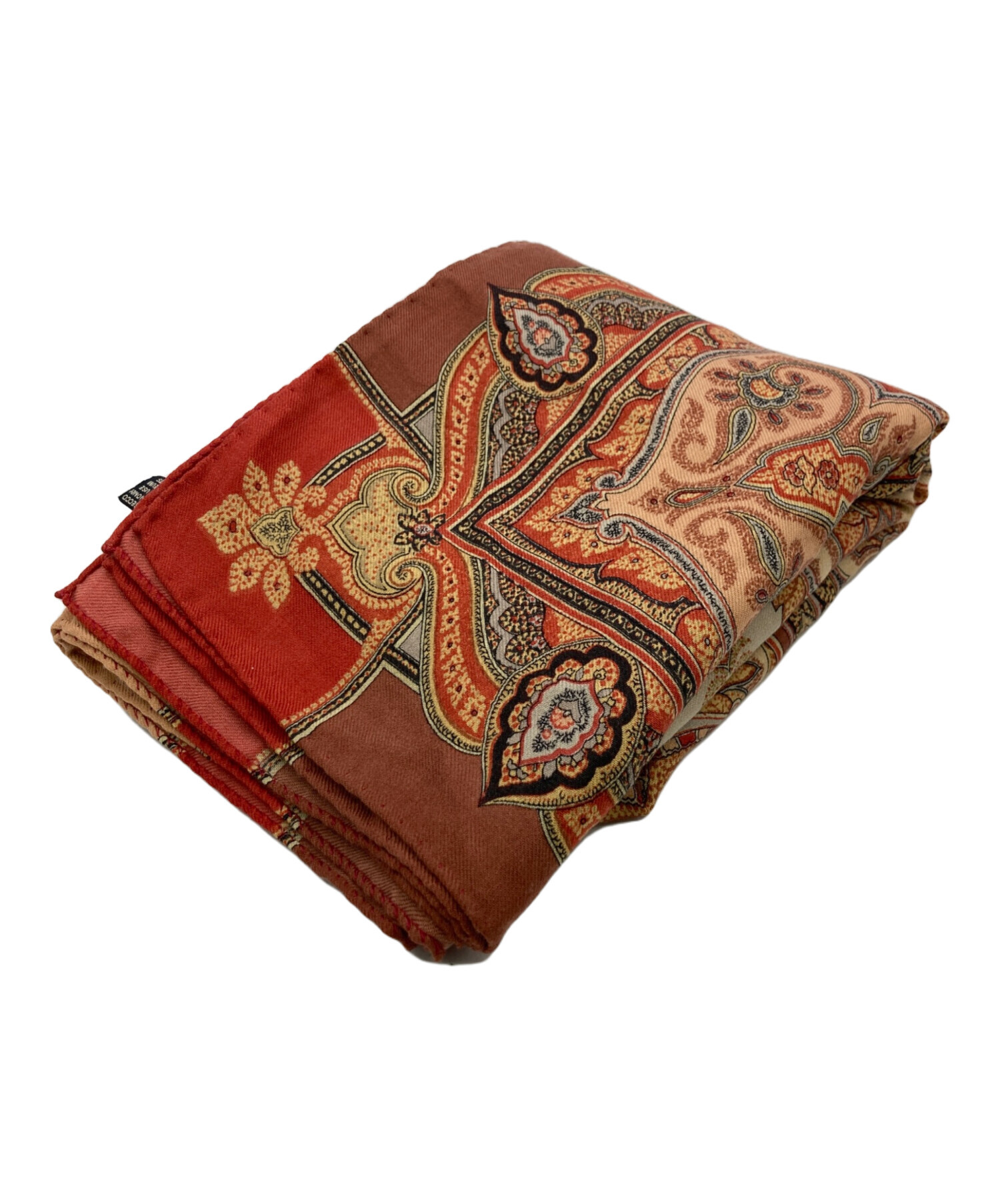 中古・古着通販】ETRO (エトロ) ペイズリー大判スカーフ ブラウン