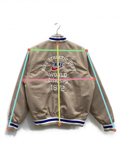 中古・古着通販】NIKE (ナイキ) Dugout Satin Jacket ベージュ サイズ