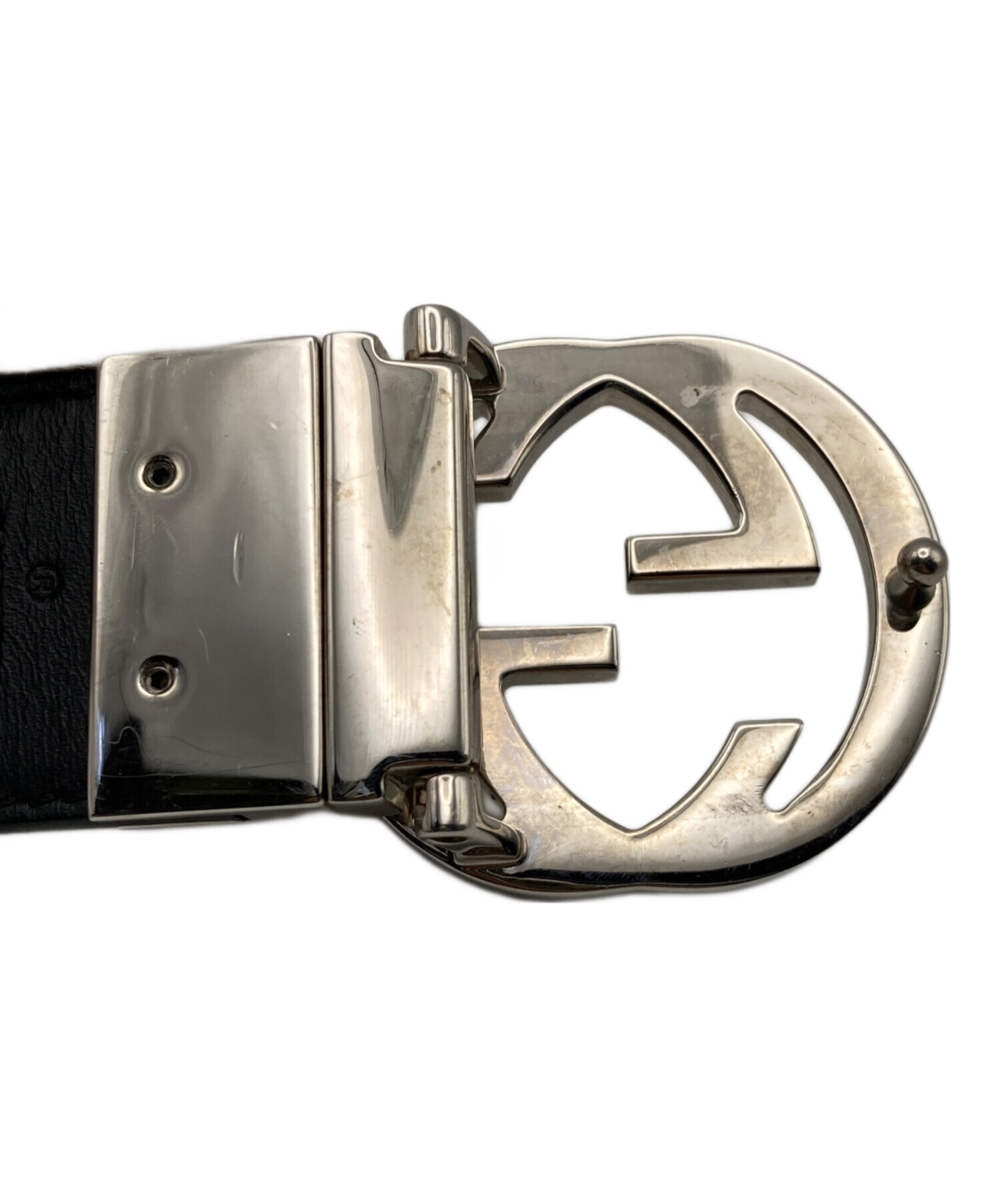 中古・古着通販】GUCCI (グッチ) GGインターロッキングレザーベルト