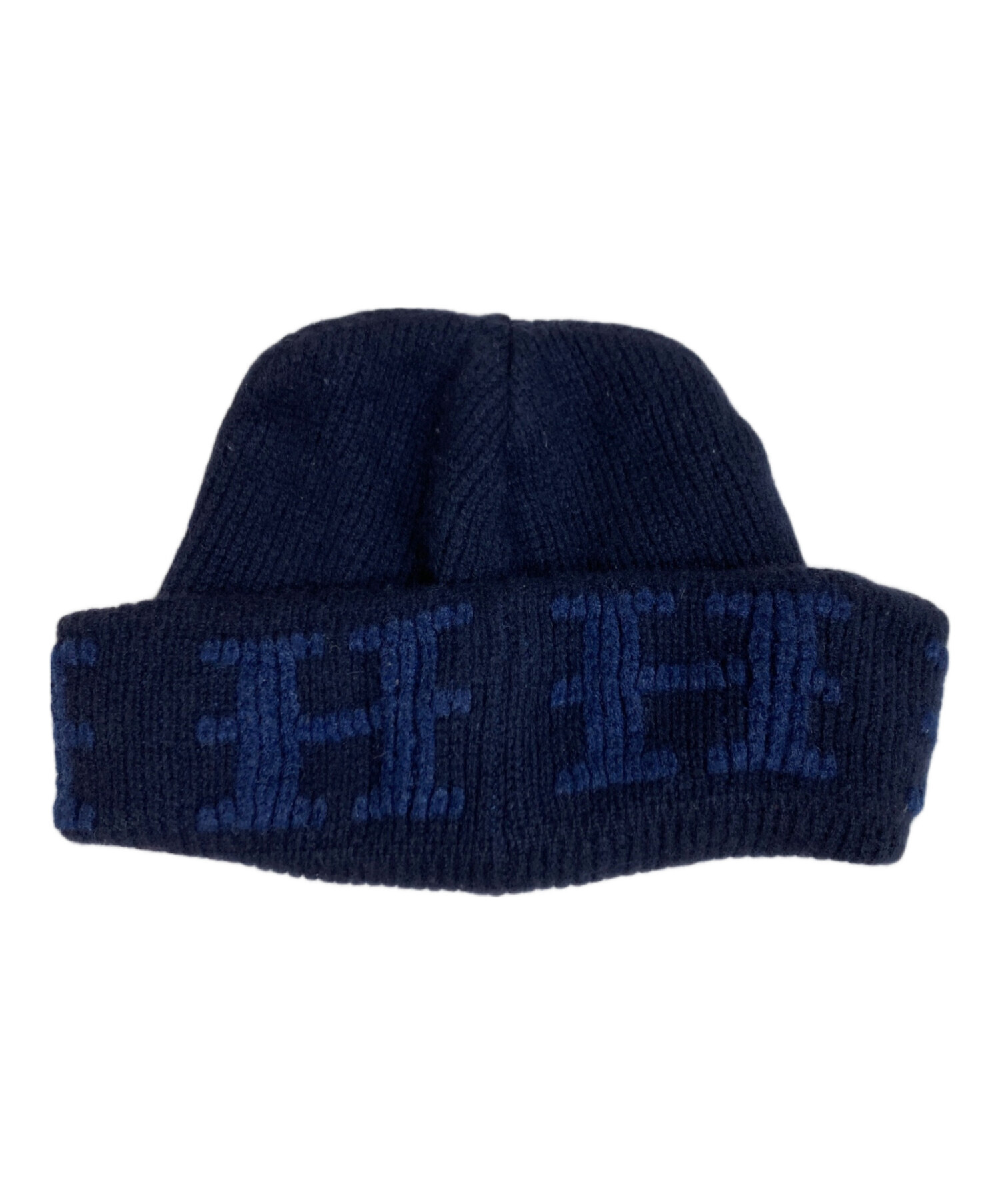 中古・古着通販】HERMES (エルメス) カシミヤニット帽 ネイビー サイズ