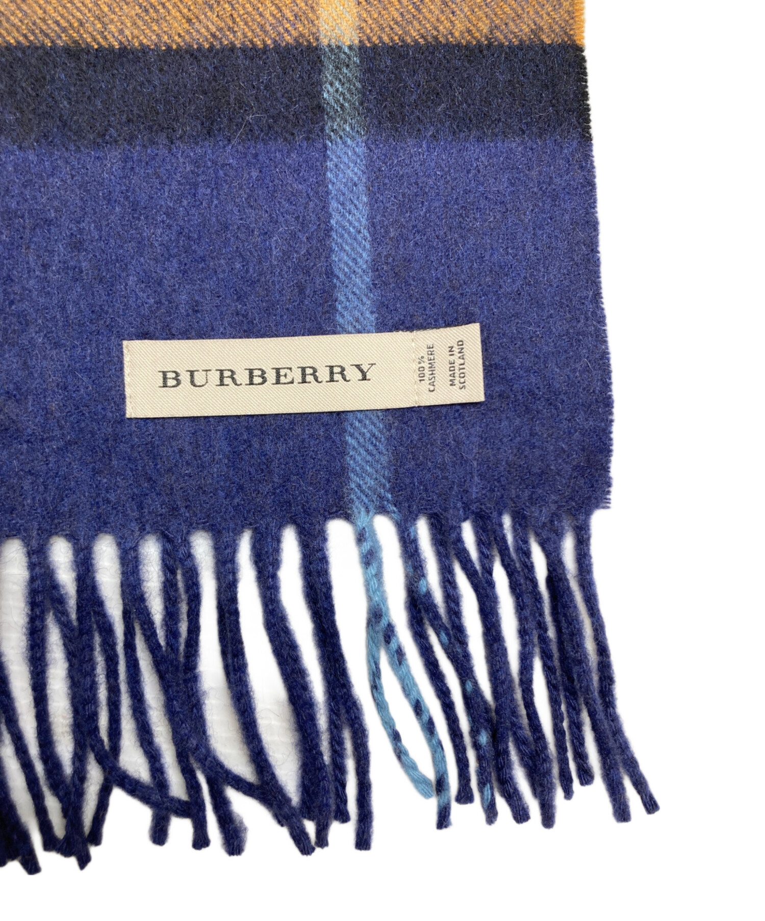 中古・古着通販】BURBERRY (バーバリー) マフラー ネイビー｜ブランド
