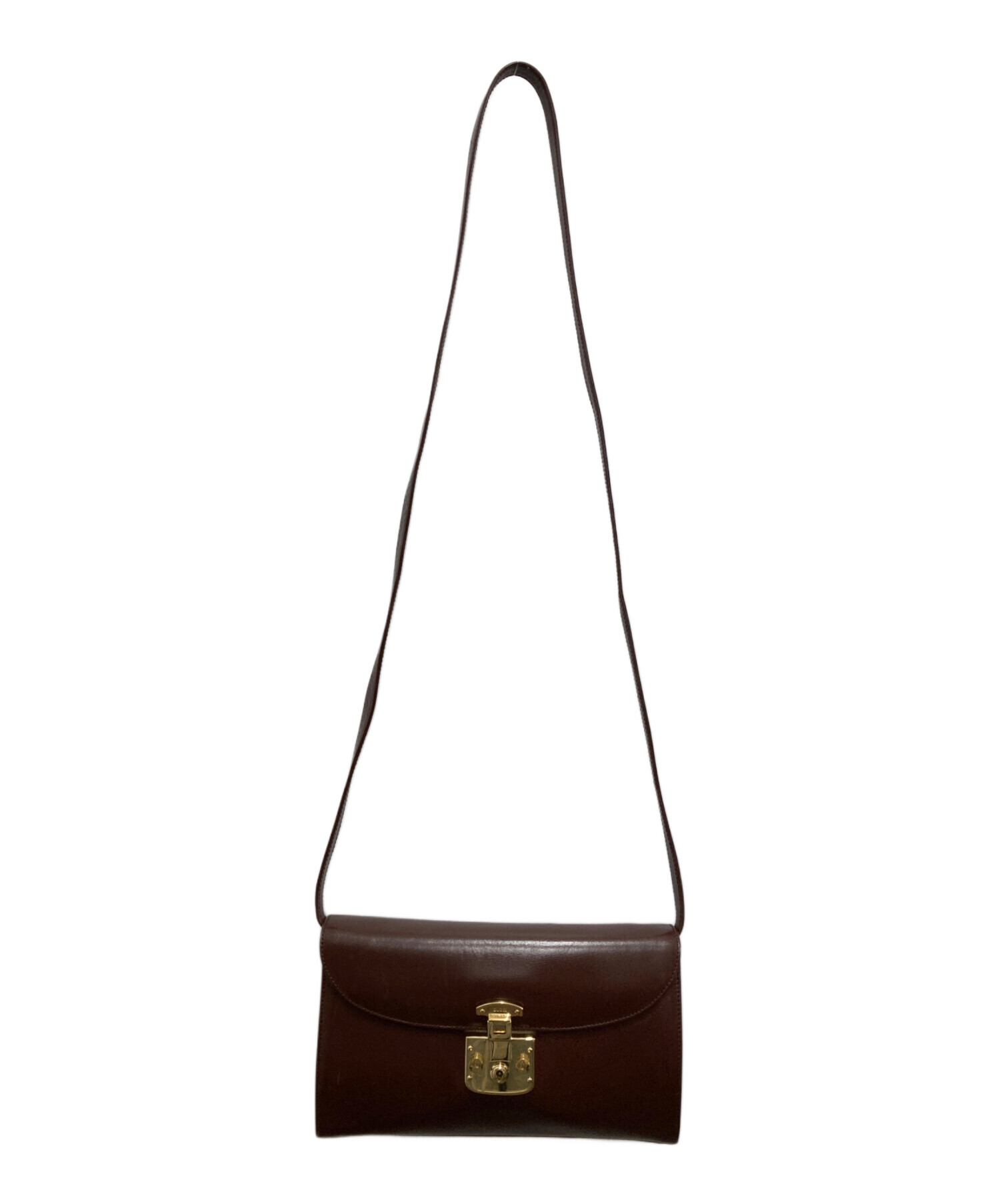 中古・古着通販】GUCCI (グッチ) ヴィンテージレザーショルダーバッグ