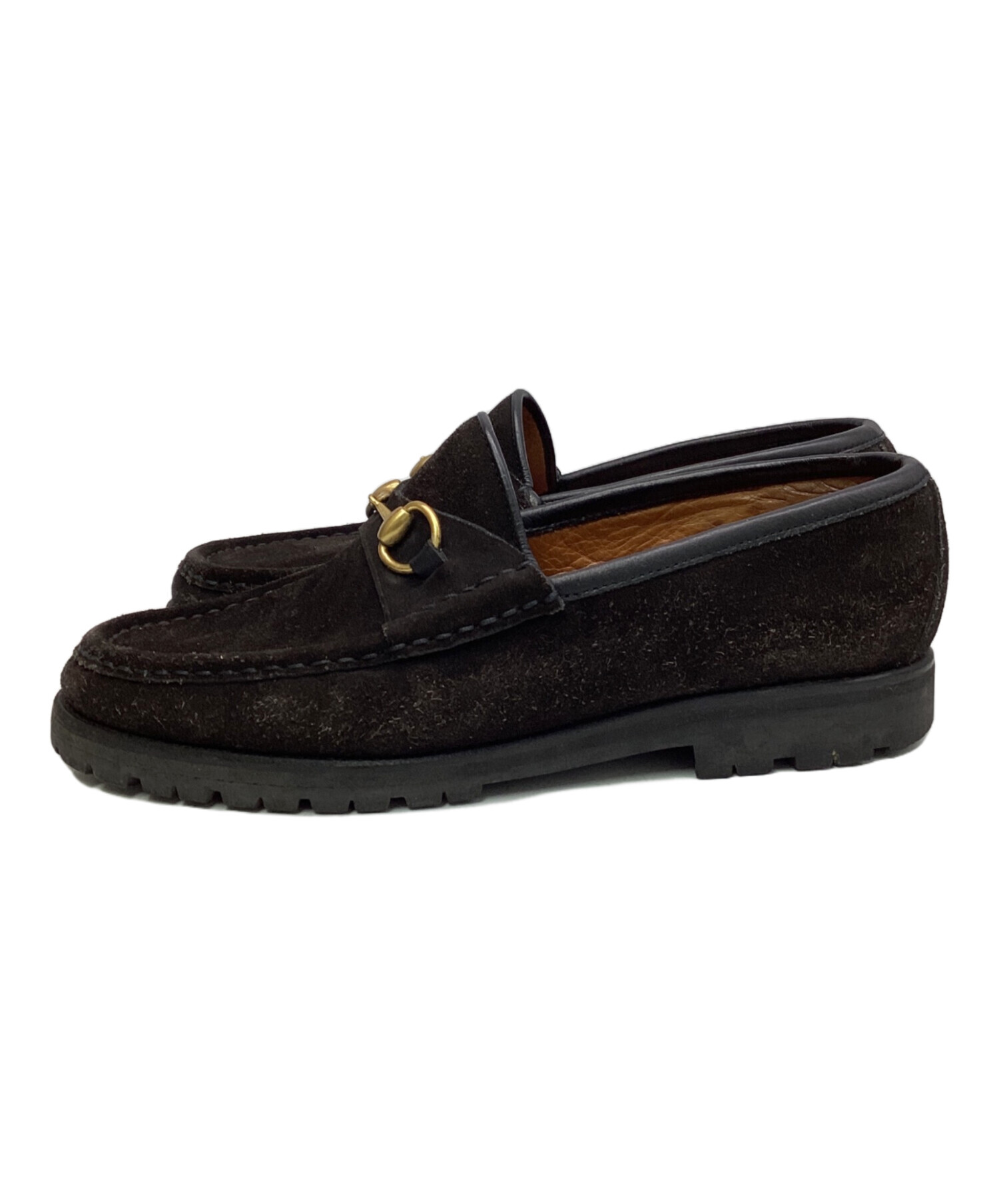 中古・古着通販】GUCCI (グッチ) ホースビット スエードローファー