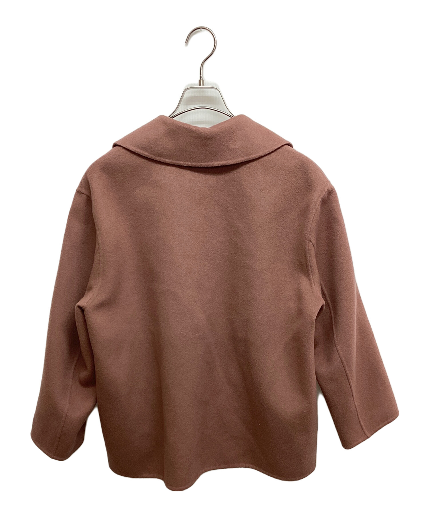 中古・古着通販】theory (セオリー) カシミヤ混Pコート ピンク サイズ