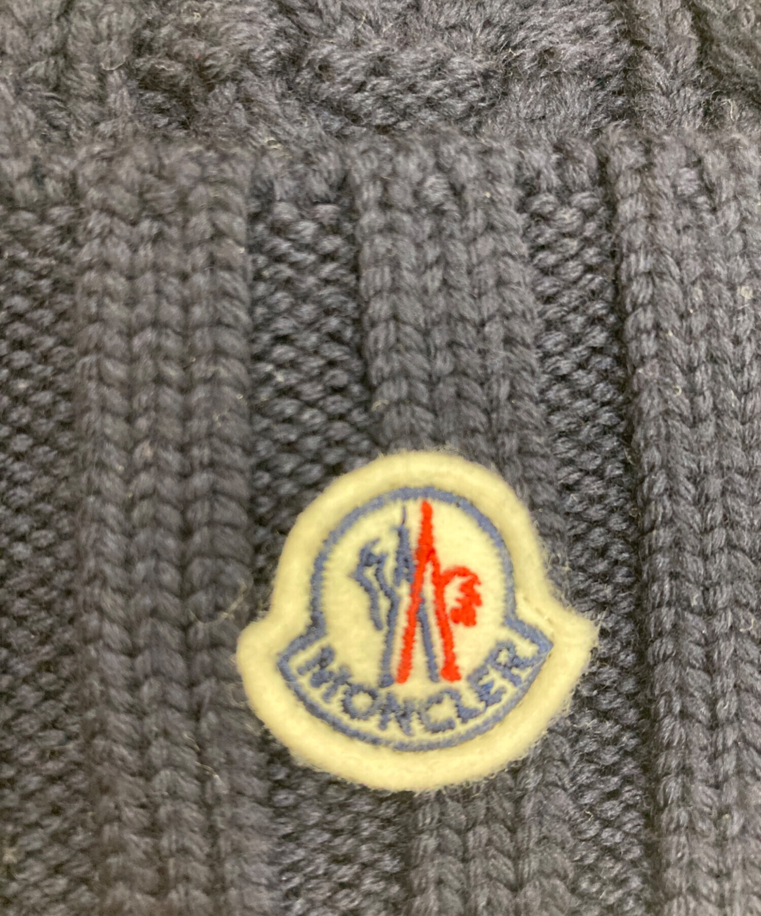 中古・古着通販】MONCLER (モンクレール) ロゴワッペンニット帽