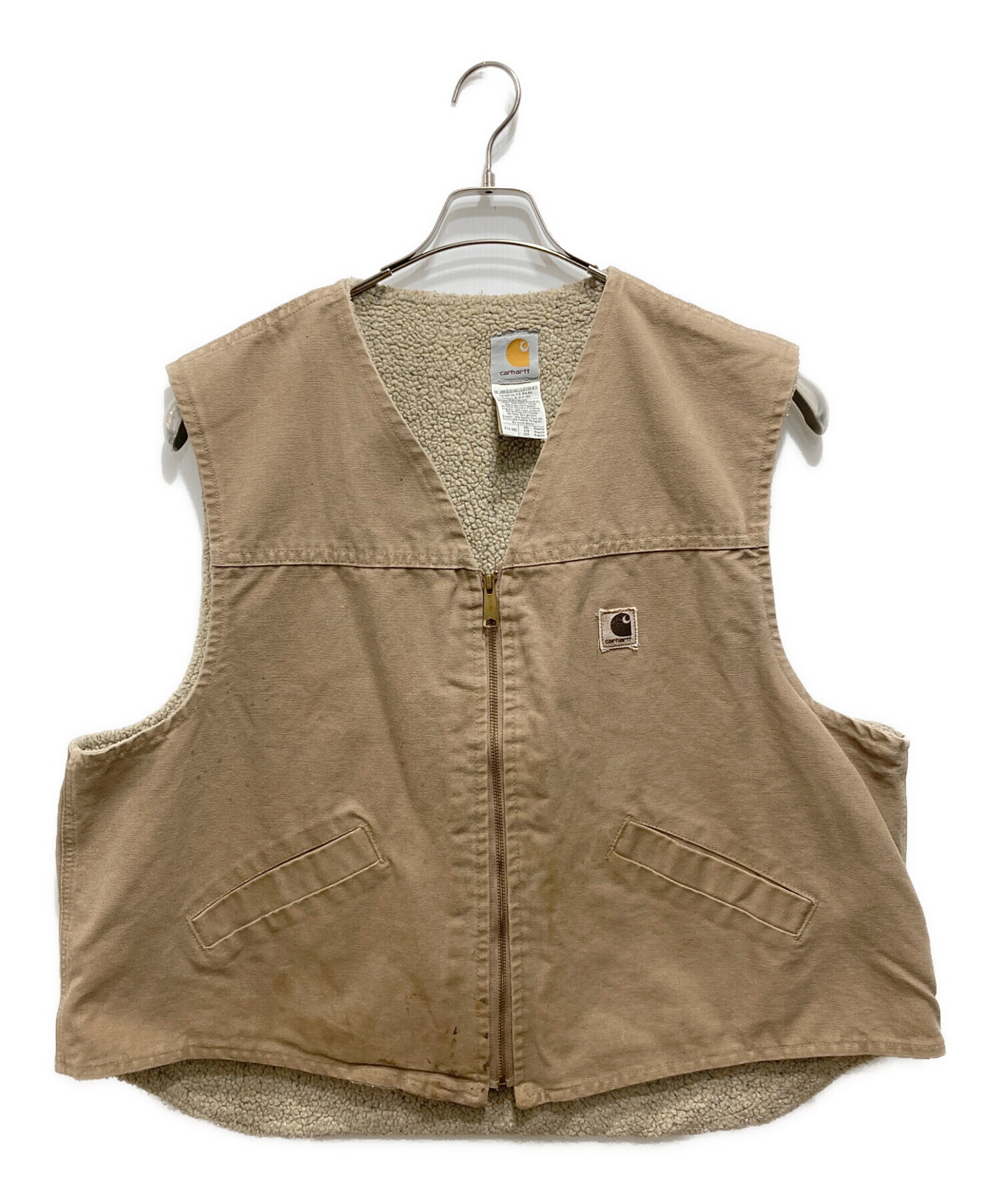 中古・古着通販】CarHartt (カーハート) ボアベスト ベージュ サイズ