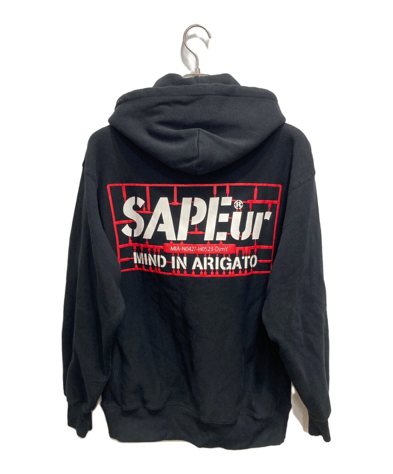 中古・古着通販】SAPEur (サプール) プルオーバーパーカー ブラック