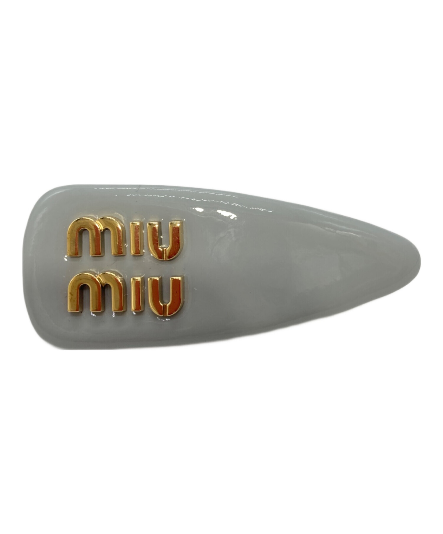 中古・古着通販】MIU MIU (ミュウミュウ) バレッタゴールドロゴヘア
