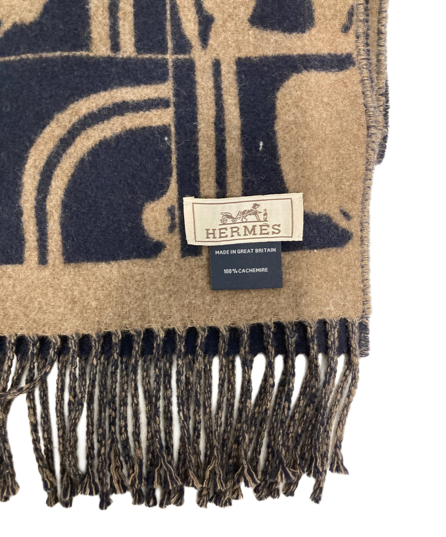 中古・古着通販】HERMES (エルメス) カシミヤマフラー/Hエコセ