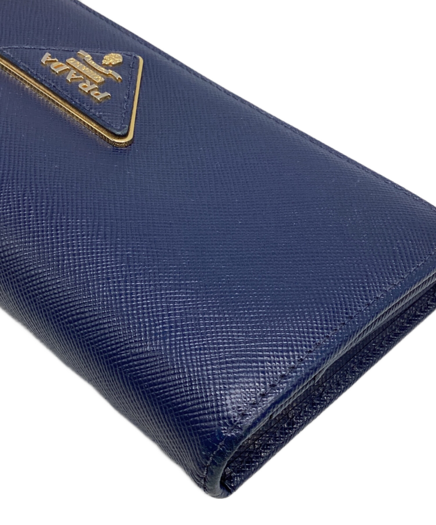 中古・古着通販】PRADA (プラダ) サフィアーノ長財布 ネイビー