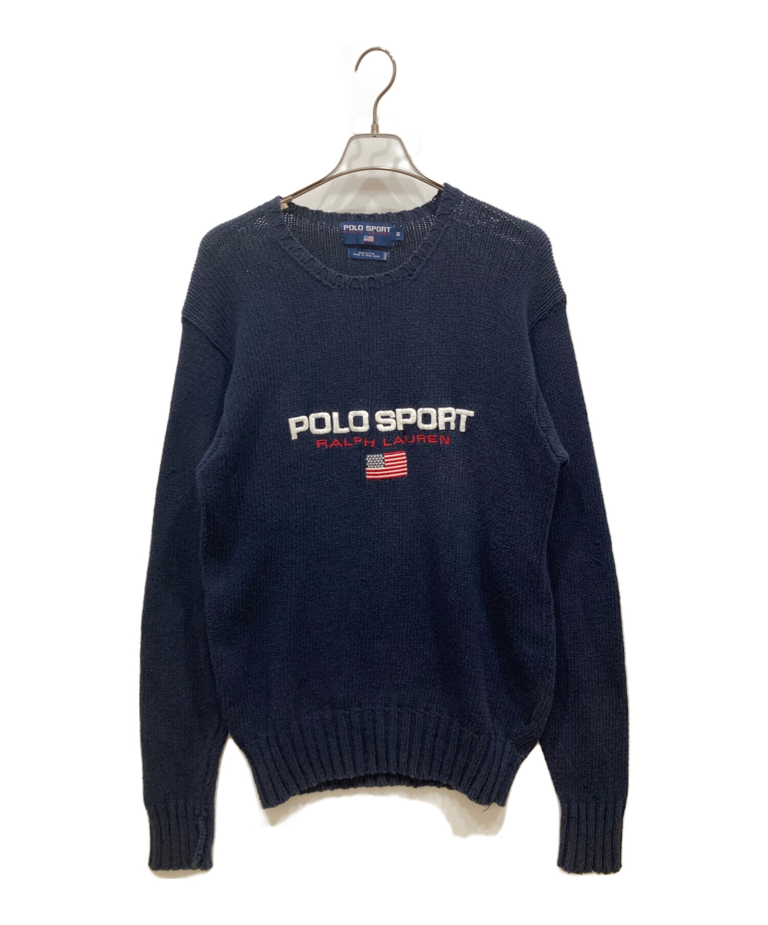 中古・古着通販】POLO SPORT (ポロスポーツ) 90s星条旗ロゴニット