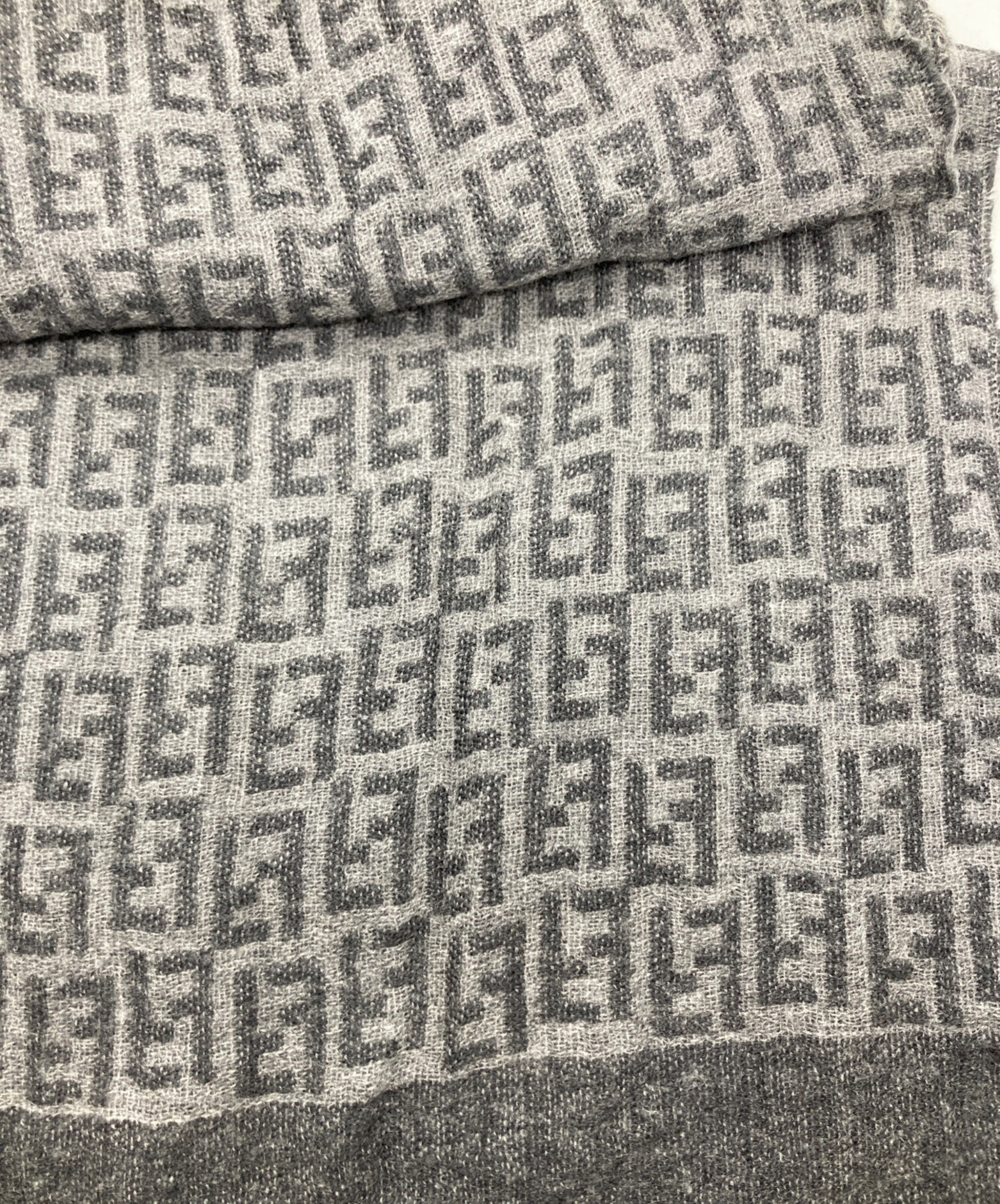 中古・古着通販】FENDI (フェンディ) ズッカ柄マフラー グレー