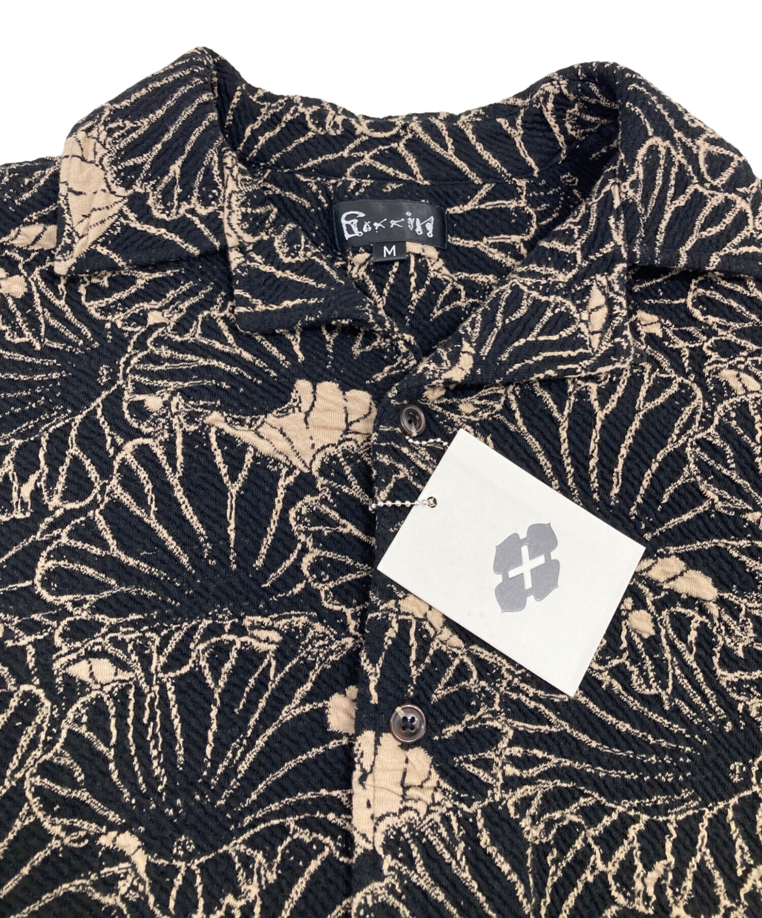 中古・古着通販】GAKKIN (ガッキン) JACQUARD LOTUS LEAVES S／S SHIRT