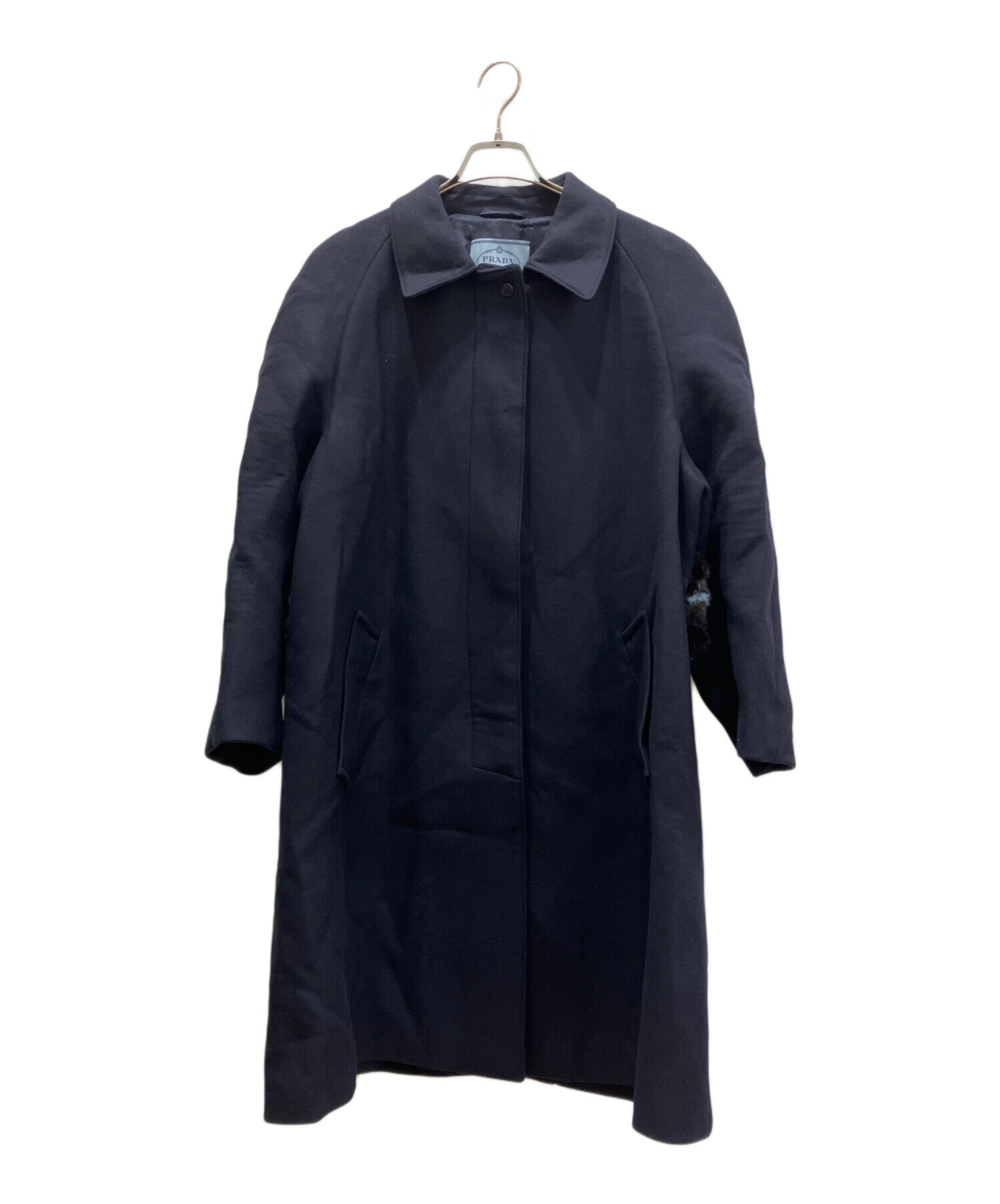 中古・古着通販】PRADA (プラダ) ウールコート ネイビー サイズ:36