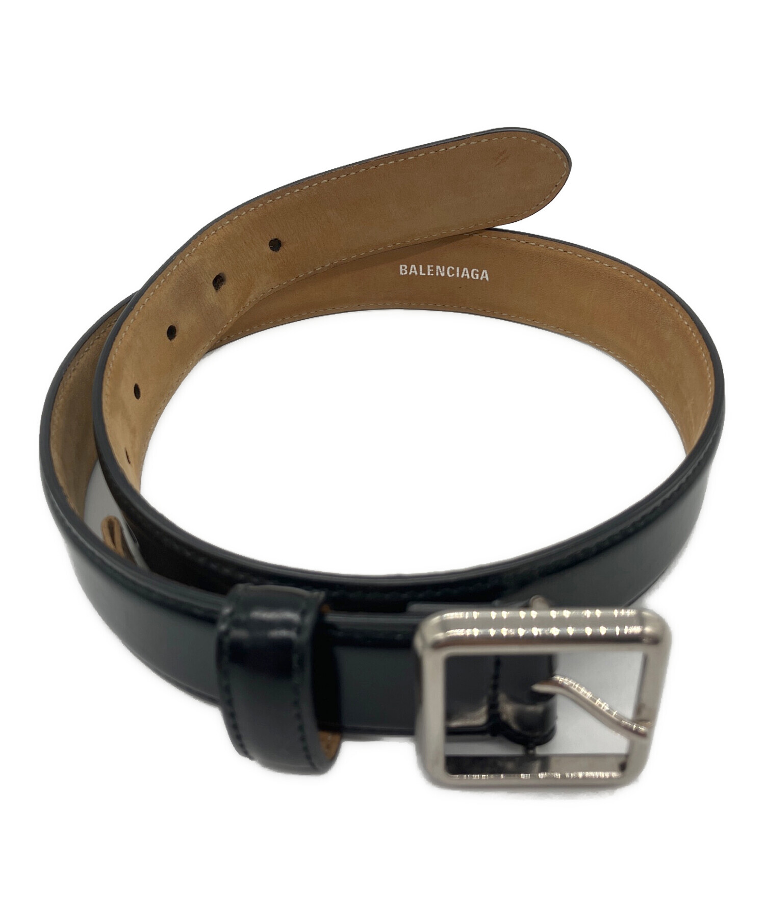 中古・古着通販】BALENCIAGA (バレンシアガ) レザーベルト ブラック