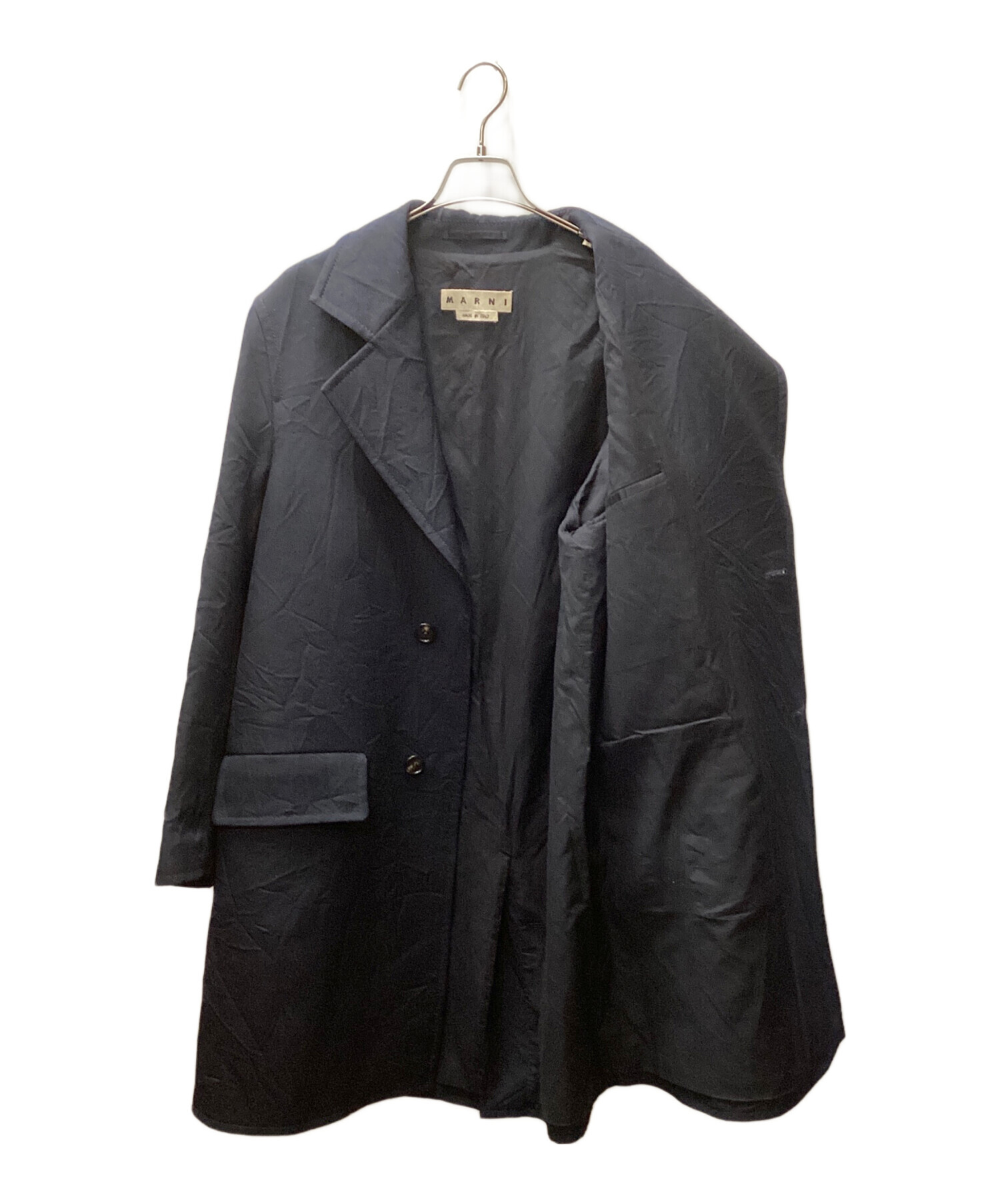 中古・古着通販】MARNI (マルニ) チェスターコート ネイビー サイズ:44