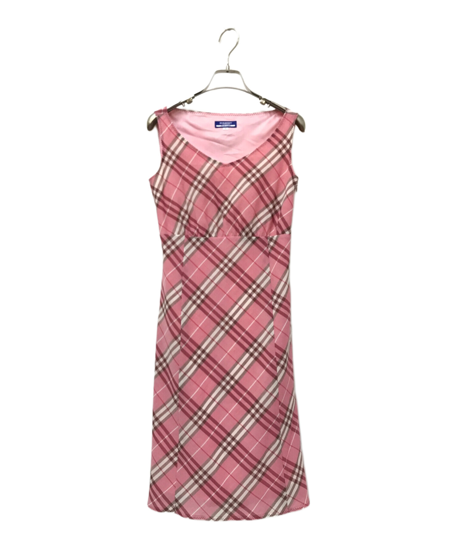 Burberry バーバリーブルーレーベルノバチェック ワンピースピンク