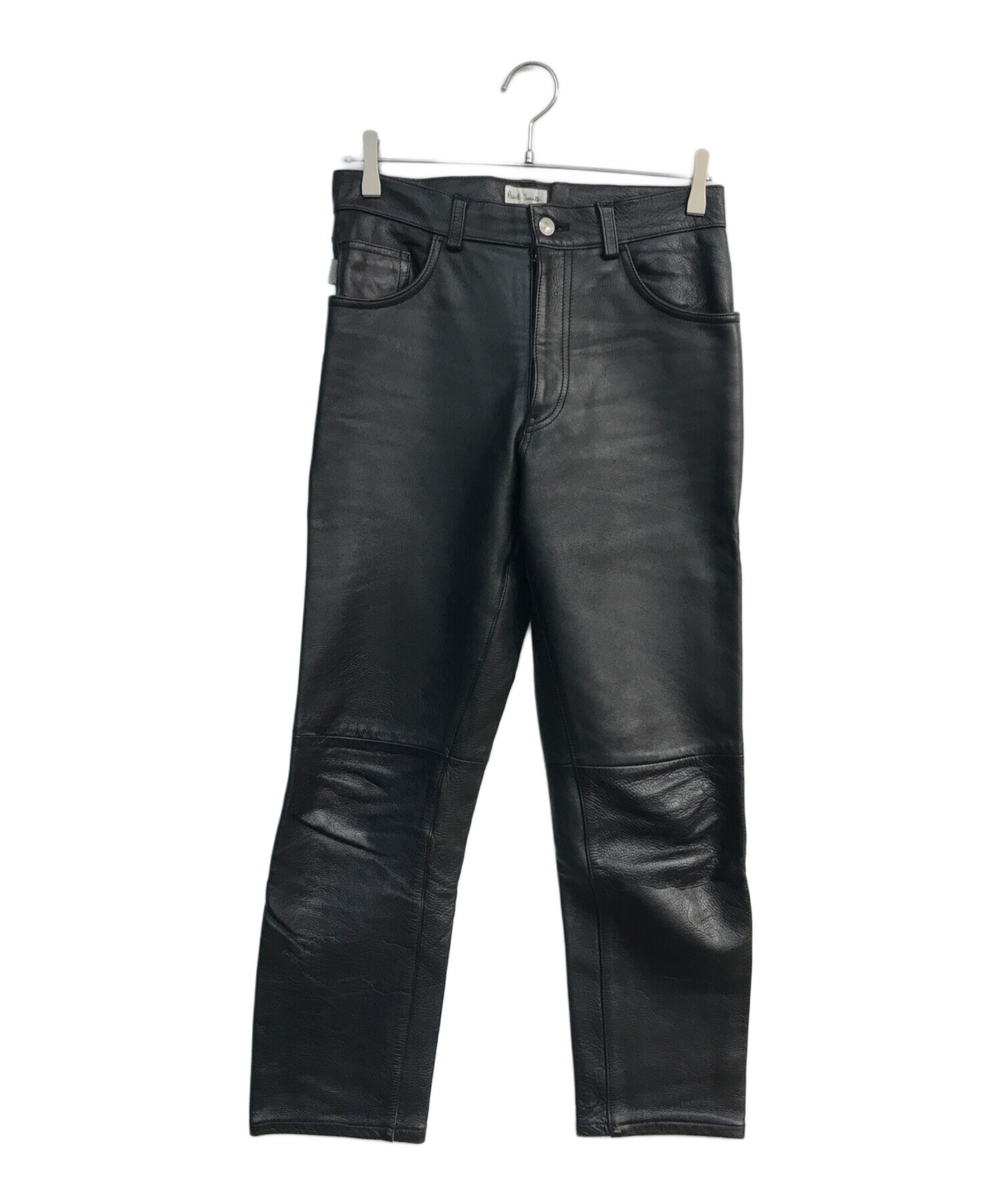 ぽ*こ様 POOLDE ブラック スムース レザーパンツ BOTTOMS – POOLDE