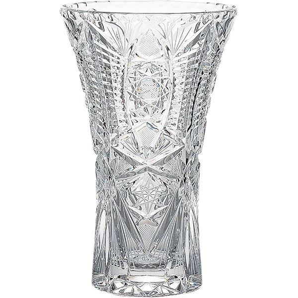 BOHEMIA GLASS エッチング装飾 花瓶 ボヘミアガラス 花瓶: ライフ