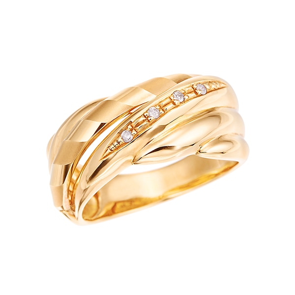 K18イエローゴールドダイヤモンドリング(LFR522)|TSUTSUMI（ジュエリー