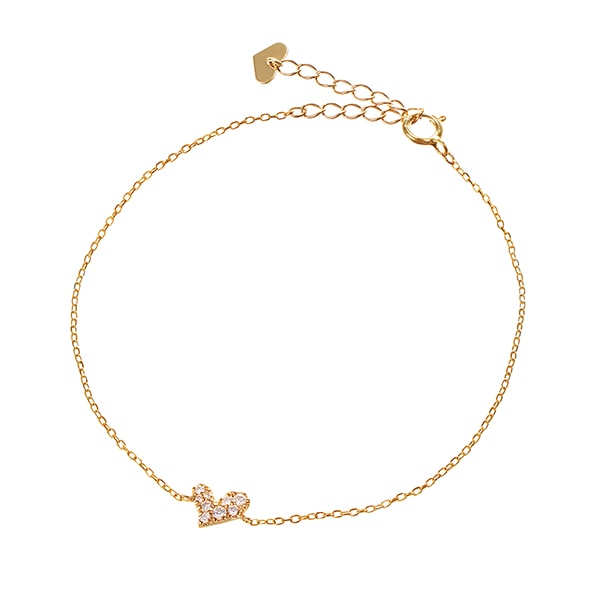 K10イエローゴールドホワイトトパーズブレスレット(RBL553)|TSUTSUMI