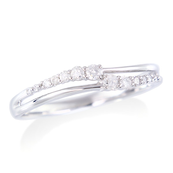 K10ホワイトゴールドダイヤモンドリング(RFR350)|TSUTSUMI（ジュエリー