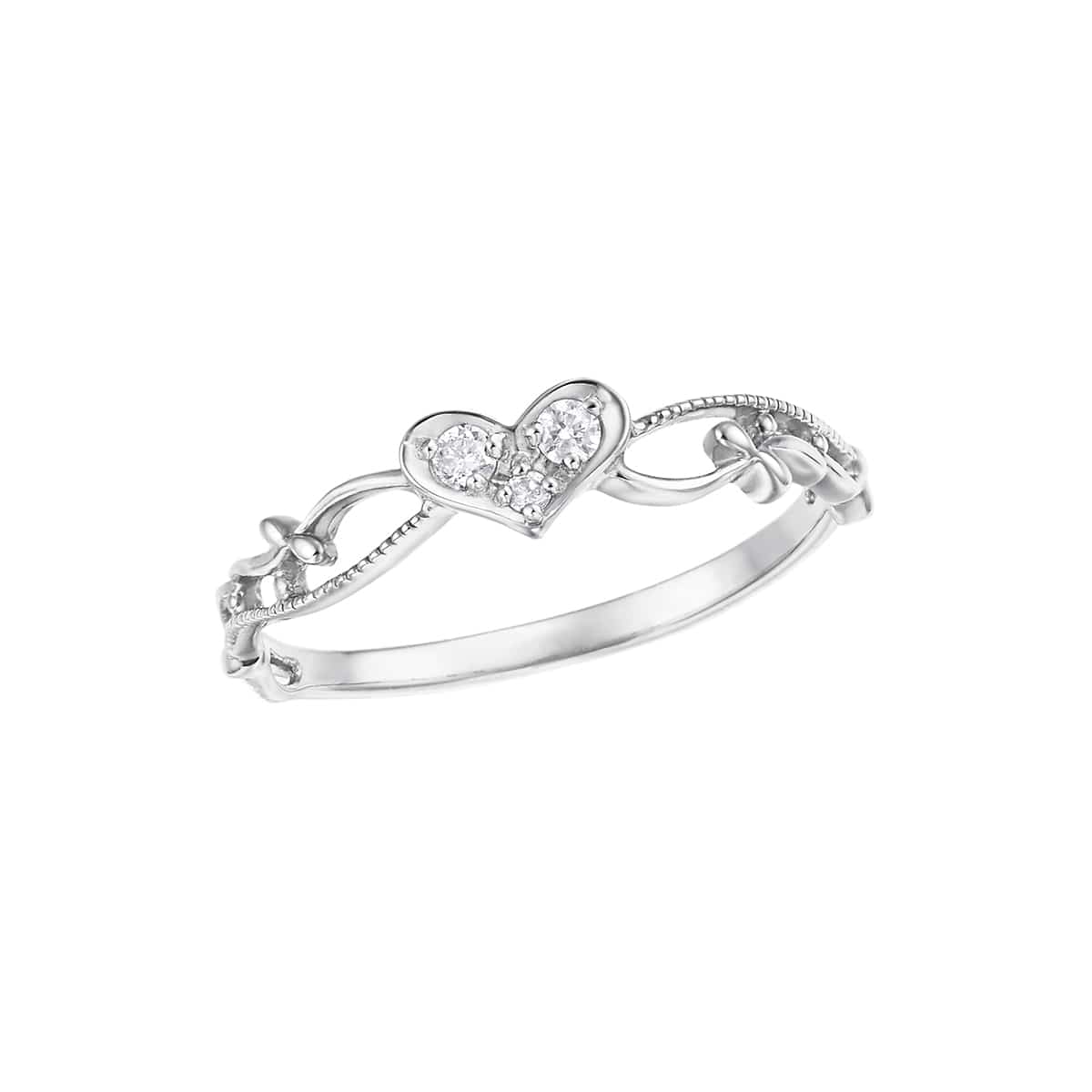 K10ホワイトゴールドダイヤモンドリング(RFR434-001)|TSUTSUMI