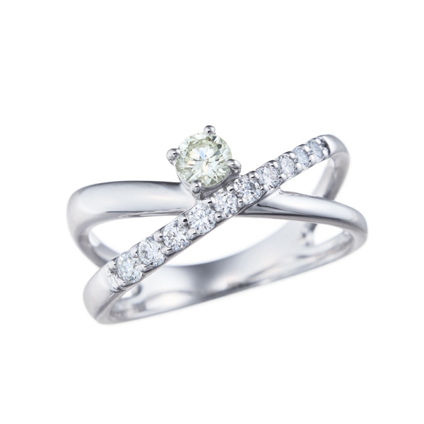 プラチナ鑑定書付ダイヤモンドリング（0.18カラット）(RKR373