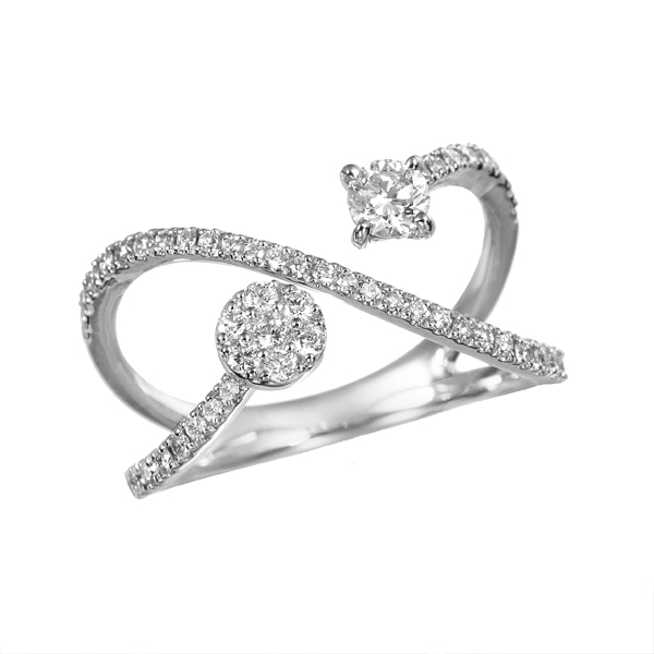 K18イエローゴールド鑑定書付ダイヤモンドリング（0.17カラット