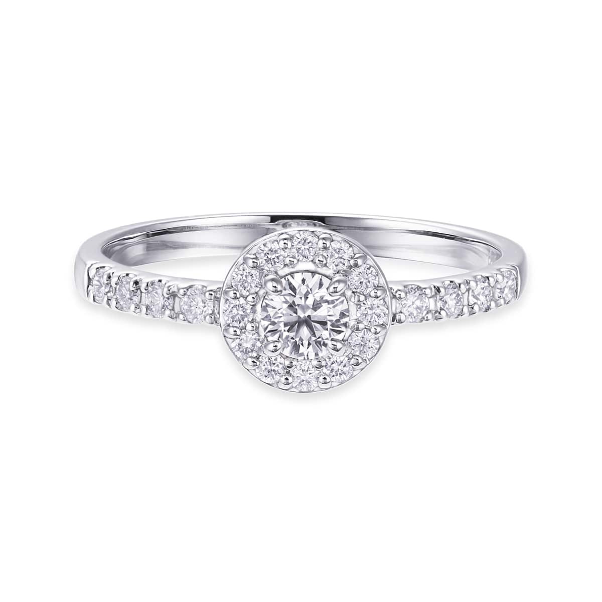 プラチナ鑑定書付ダイヤモンドリング（0.18カラット）(RKR373