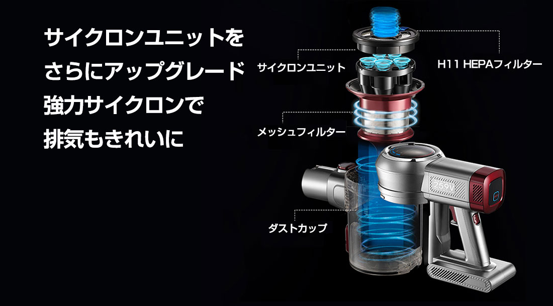 送料無料】コードレス掃除機 2in1 サイクロン式 Orage x77