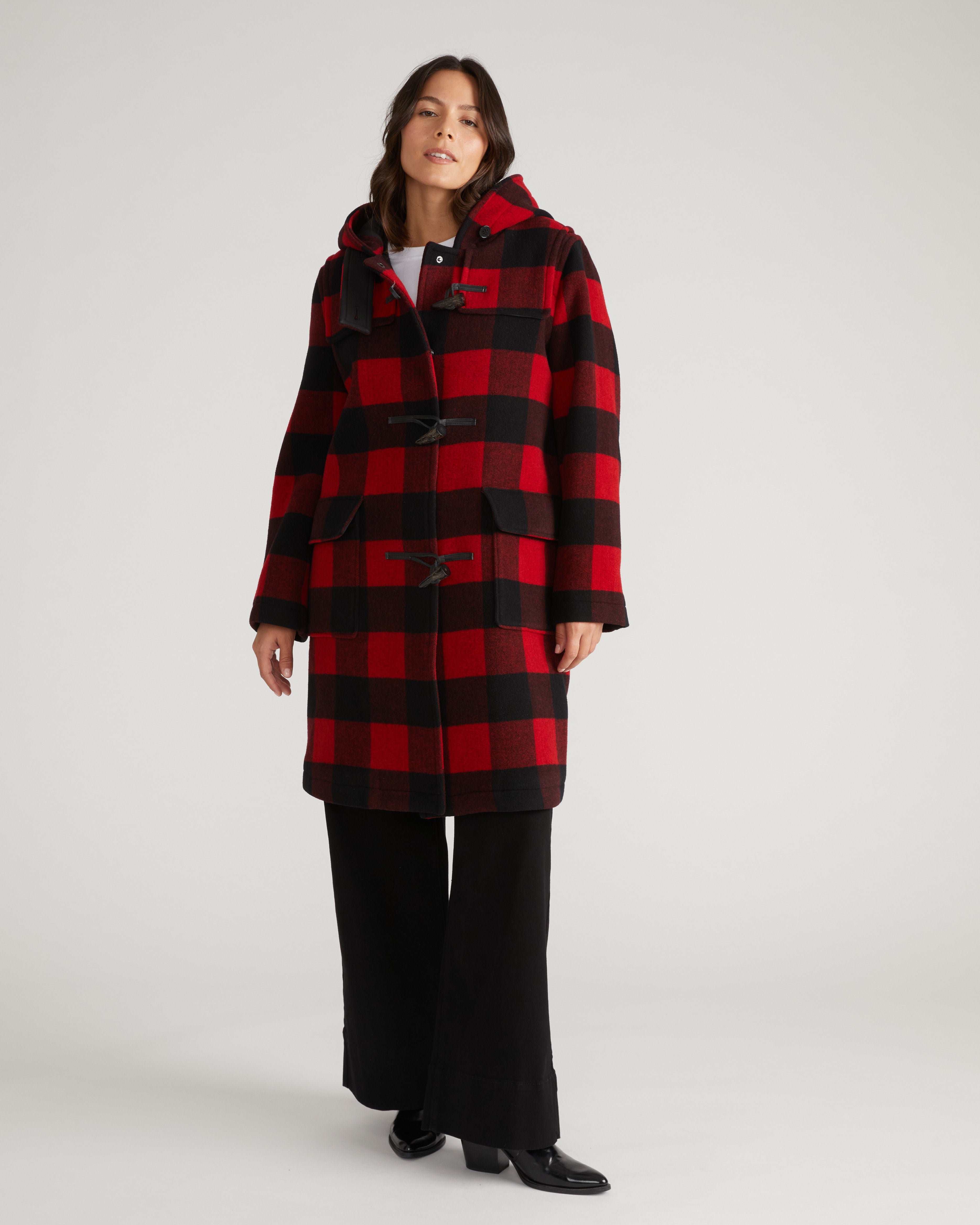 Highlands Duffle Coat - Red Buffalo Check – Universal Standard