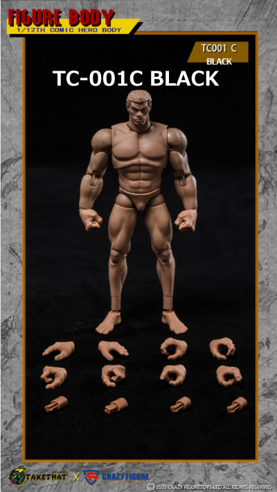 TAKETHAT X CRAZY FIGURE】TC001 A/B/C 1/12 COMIC HERO BODY 1/12