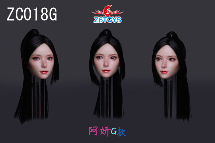 Z6TOYS】ZC018 A/B/C/D/E/F/G 1/6 Movable Eye Beauty Headsculpt アジア