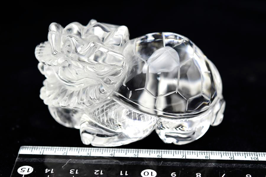 龍亀（ロングイ）天然水晶【約258.8g】◇透明・美品・正財運を高める